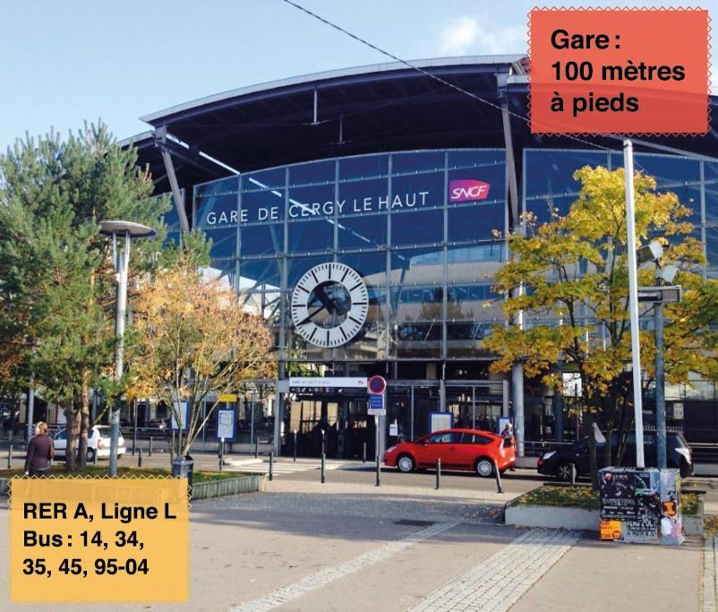 Studio 30M2 - Au Pied De La Gare - Parking Cergy Eksteriør bilde